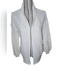 Express Women's  Cream Knit, Long-sleeved Cardigan Size XS